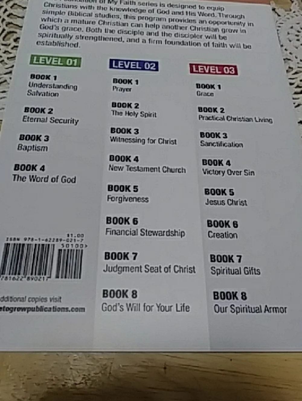 Grace to Grow Foundations of my faith study guides, Full set like new